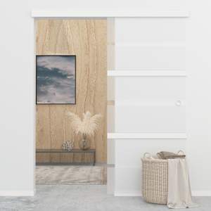 Posuvné dveře s měkkými zarážkami ESG sklo a hliník 90 x 205 cm - obrázek 3