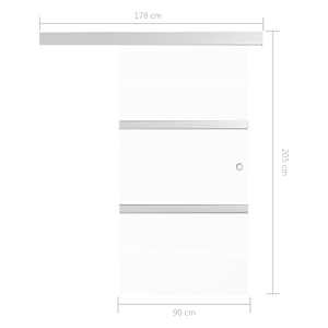 Posuvné dveře s měkkými zarážkami ESG sklo a hliník 90 x 205 cm - obrázek 8
