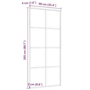Posuvné dveře hliník a ESG sklo 90 x 205 cm černé - obrázek 6