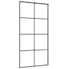 vidaXL liuguks, alumiinium ja ESG-klaas, 102,5 x 205 cm, must