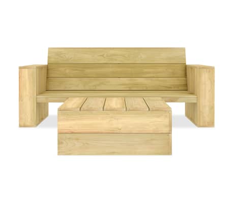 vidaXL 2-tlg. Garten-Lounge-Set Kiefernholz Impr&auml;gniert