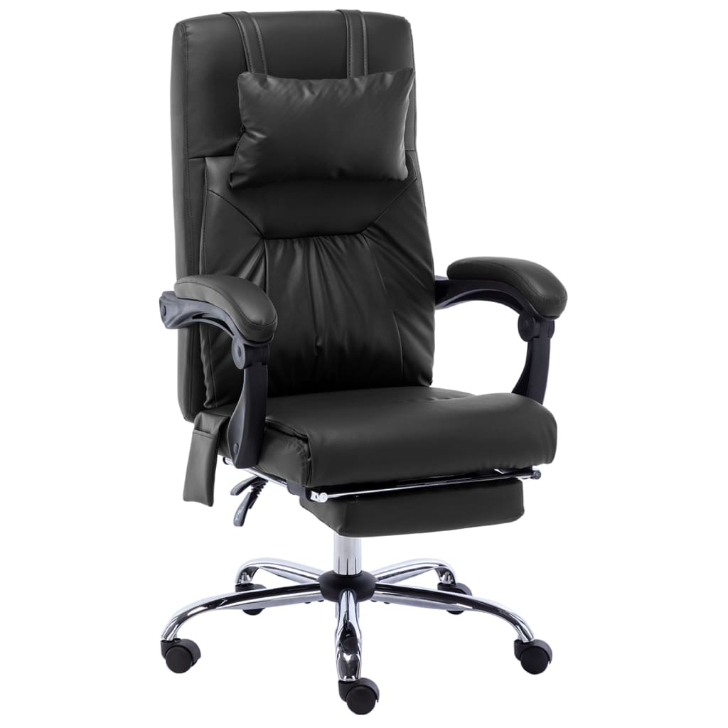 Masážní kancelářská židle černá umělá kůže