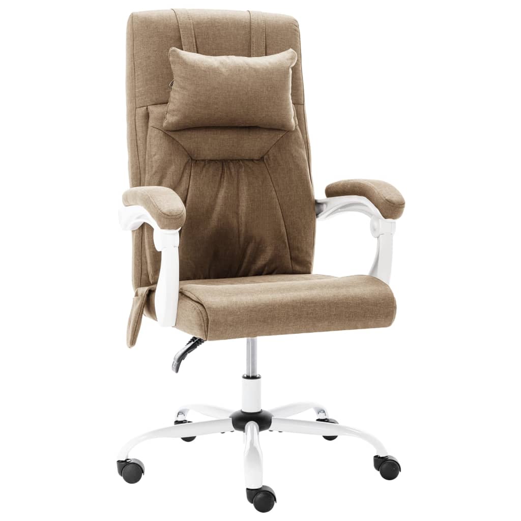 Masážní kancelářská židle taupe textil