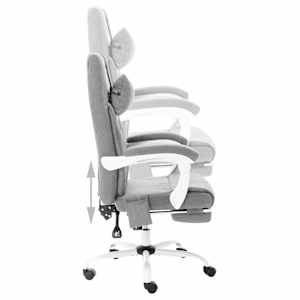 Masážní kancelářská židle šedá textil - obrázek 6
