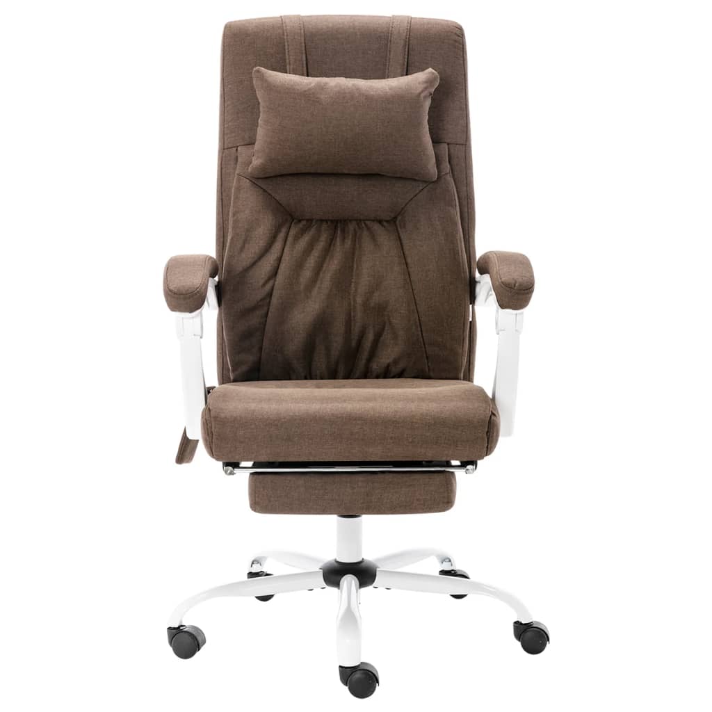 vidaXL biroja masāžas krēsls, brūns audums