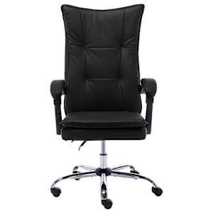 vidaXL Kontorsstol svart konstl&auml;der