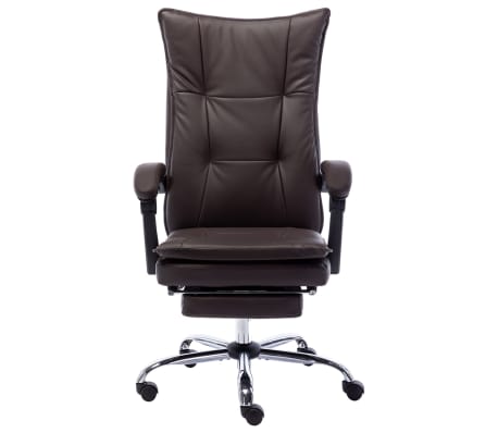 vidaXL B&uuml;rostuhl Braun Kunstleder