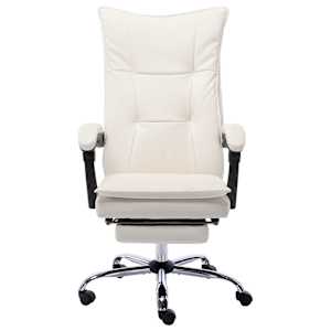 vidaXL Sedia da Ufficio Crema in Similpelle