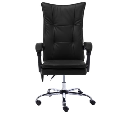 vidaXL fekete massz&aacute;zsfunkci&oacute;s műbőr irodasz&eacute;k