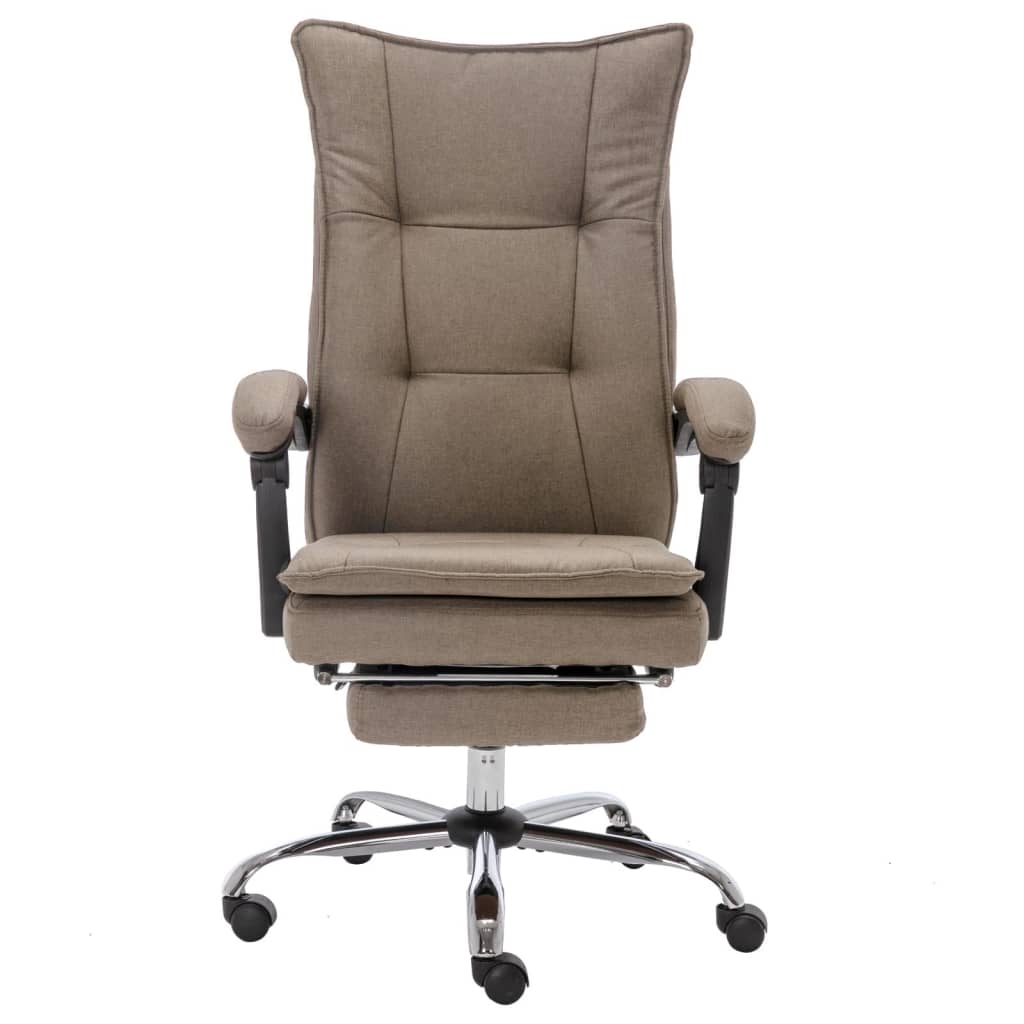 vidaXL Uredska stolica od tkanine smeđe-siva