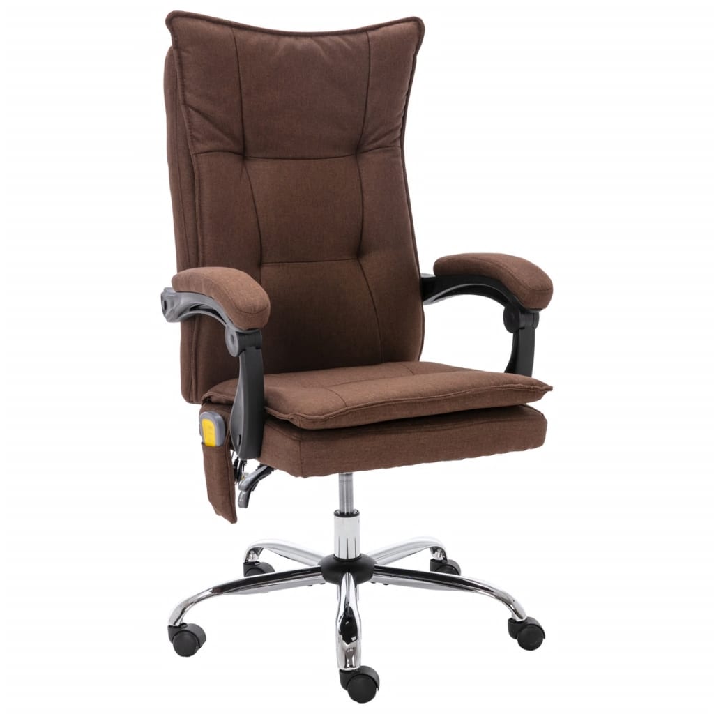 Masažinė biuro kėdė, rudos spalvos, audinys