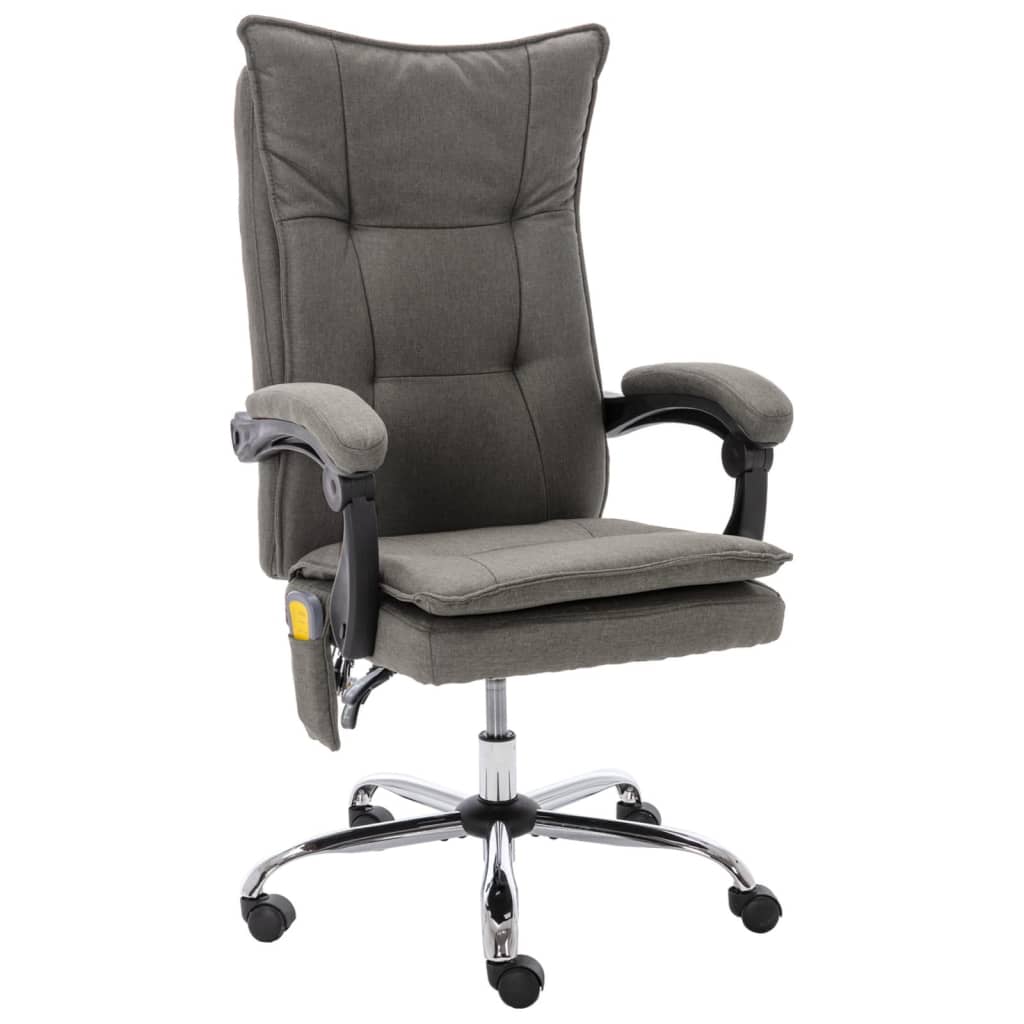 Masažinė biuro kėdė, pilkos spalvos, audinys
