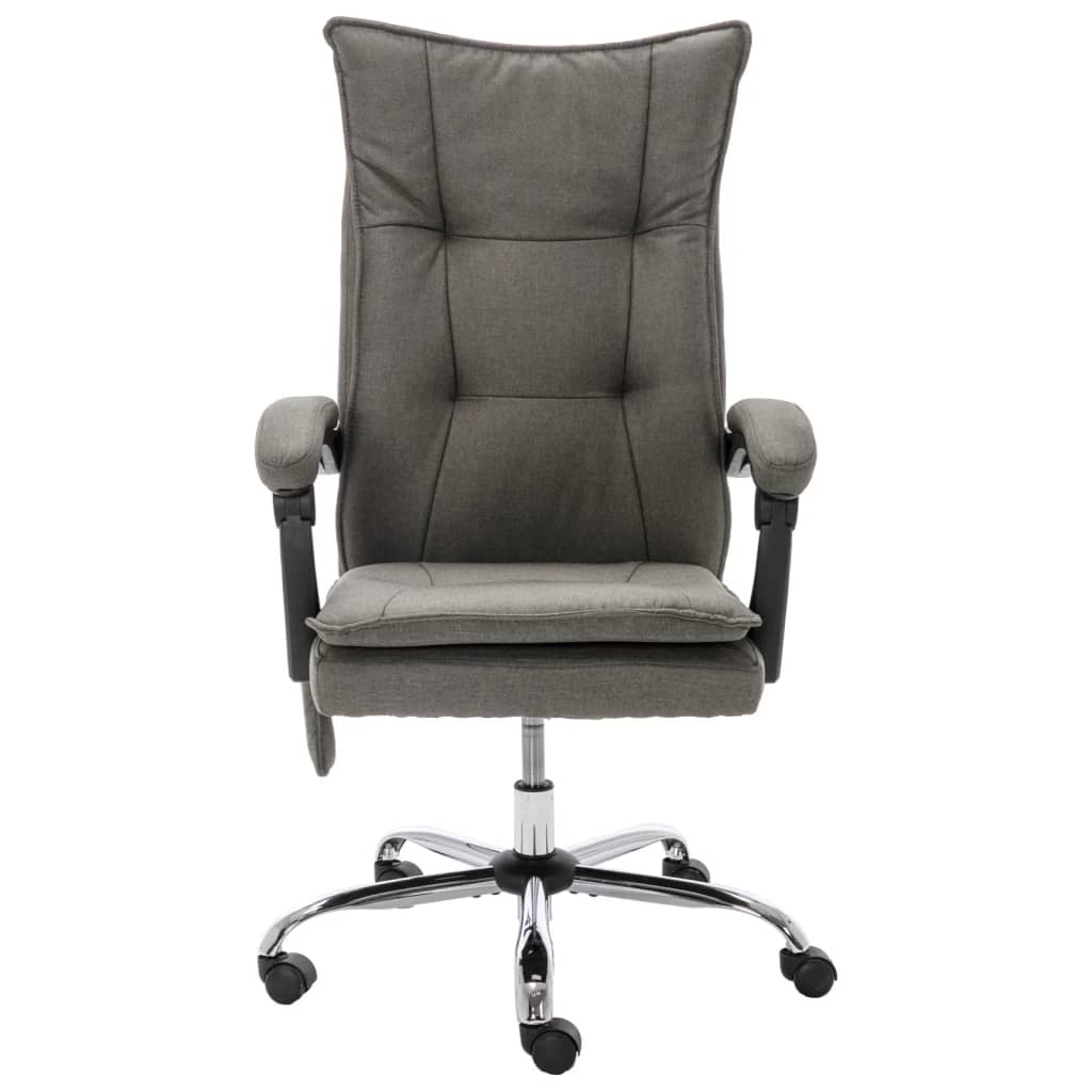 Masážní kancelářská židle šedá textil