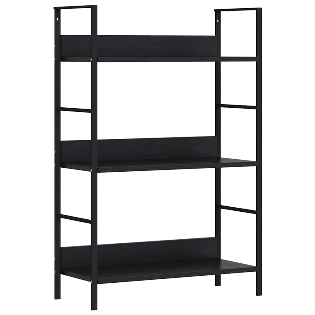 vidaXL Knihovna se 3 policemi černá 60x27,6x90,5 cm kompozitní dřevo