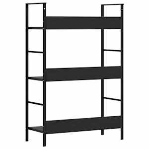 Knihovna se 3 policemi černá 60x27,6x90,5 cm kompozitní dřevo - obrázek 7