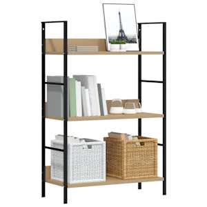 Knihovna se 3 policemi dub 60 x 27,6 x 90,5 cm kompozitní dřevo - obrázek 4