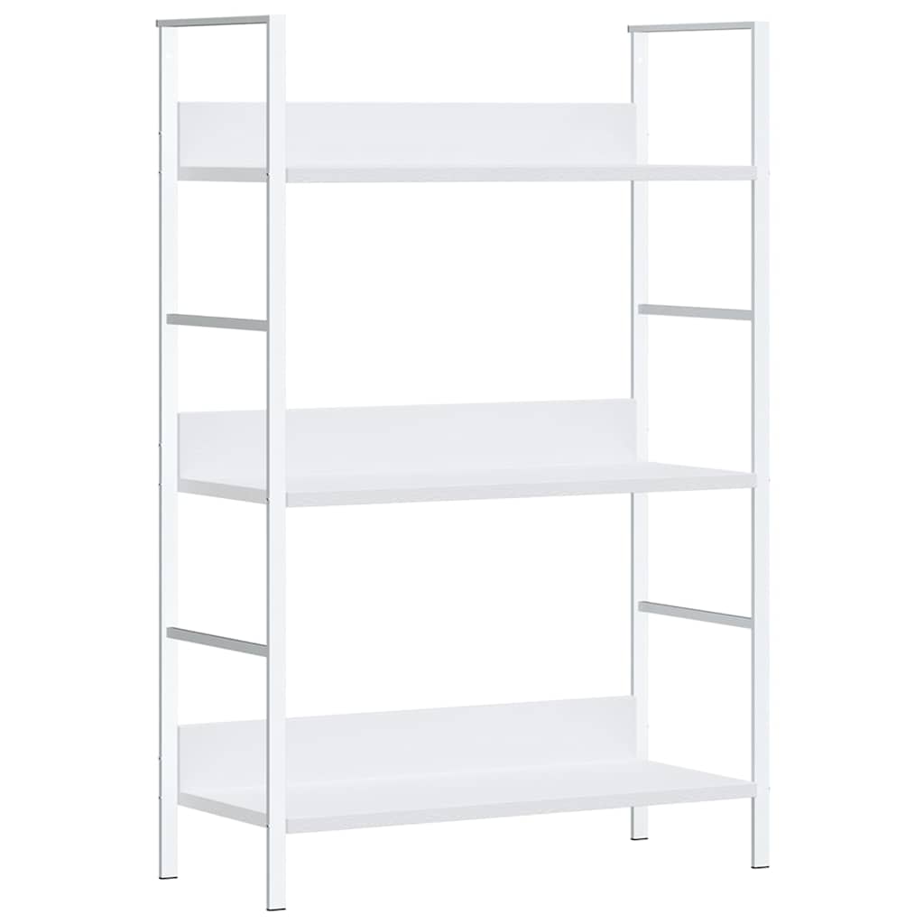 vidaXL Knihovna se 3 policemi bílá 60x27,6x90,5 cm kompozitní dřevo