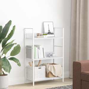 Knihovna se 3 policemi bílá 60x27,6x90,5 cm kompozitní dřevo - obrázek 3