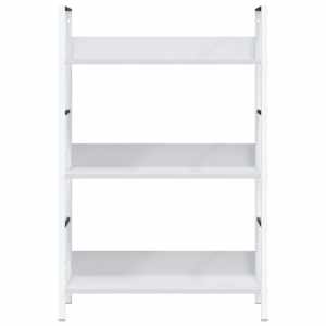 Knihovna se 3 policemi bílá 60x27,6x90,5 cm kompozitní dřevo - obrázek 5