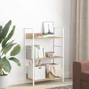 Knihovna se 3 policemi dub 60 x 27,6 x 90,5 cm kompozitní dřevo - obrázek 3