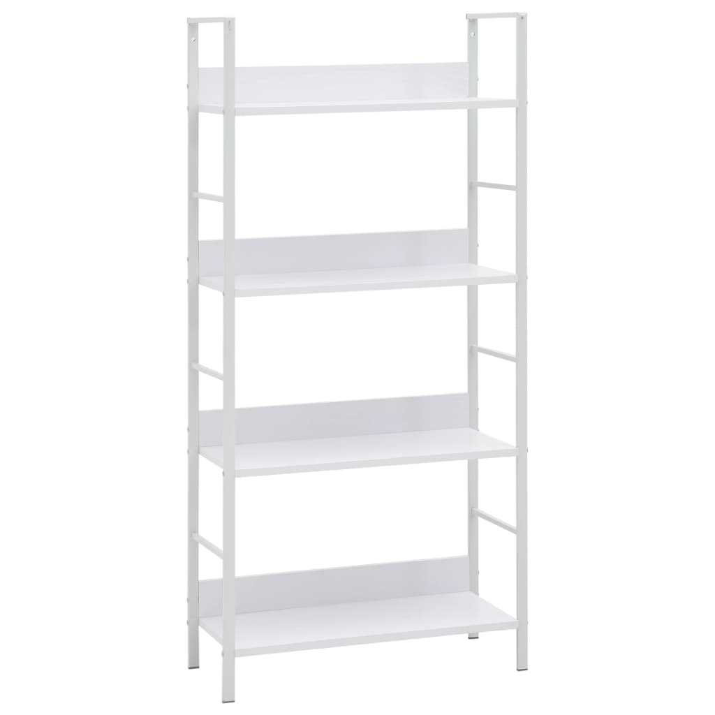 Image of vidaXL 4-Layer Book Shelf White 60x27.6x124.5 cm Engineered Wood