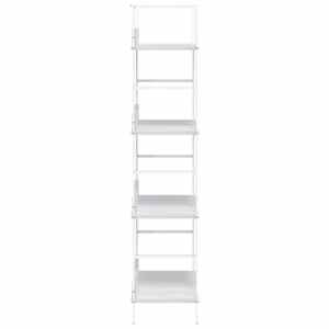 Knihovna se 4 policemi bílá 60x27,6x124,5 cm kompozitní dřevo - obrázek 6