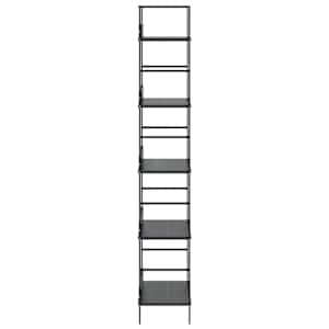 5patrová knihovna černá 60 x 27,6 x 158,5 cm kompozitní dřevo - obrázek 4