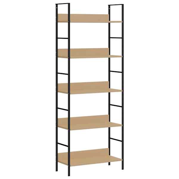 vidaXL 5-korruseline raamaturiiul tamm 60x27,6x90,5 cm, tehispuit