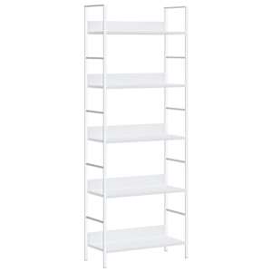 vidaXL 5-korruseline raamaturiiul valge 60x27,6x90,5 cm, tehispuit