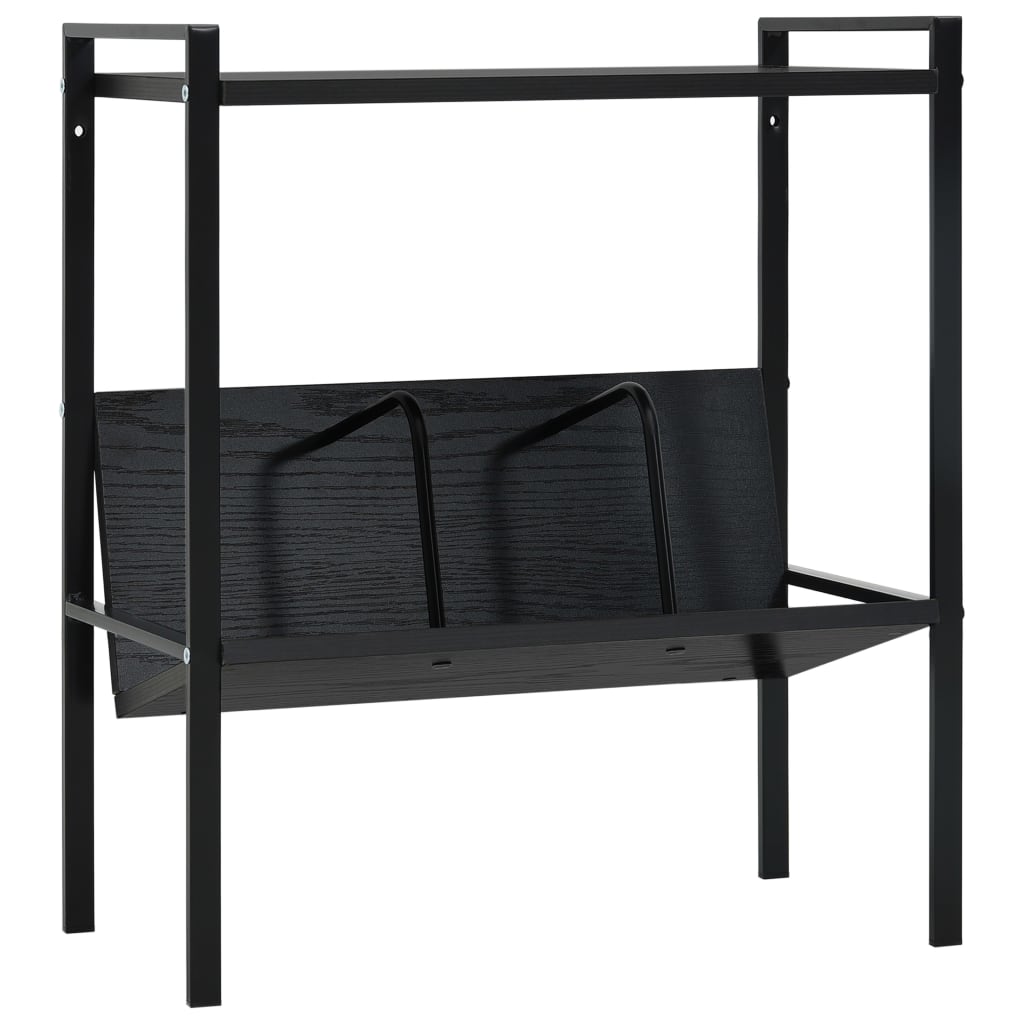 vidaXL Knihovna se 2 policemi černá 52 x 28 x 59 cm kompozitní dřevo