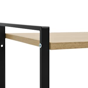 Knihovna se 2 policemi černá a dub 52x28x59 cm kompozitní dřevo - obrázek 6