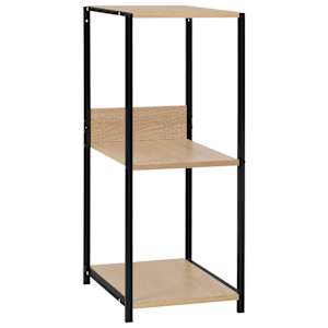 vidaXL v&auml;ike raamaturiiul must, tamm 33,5x39,6x79,7 cm, tehispuit