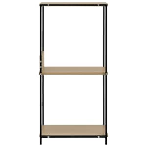Malá rovná knihovna černá a dub 33,5 x 39,6 x 79,7 cm kompozit - obrázek 4