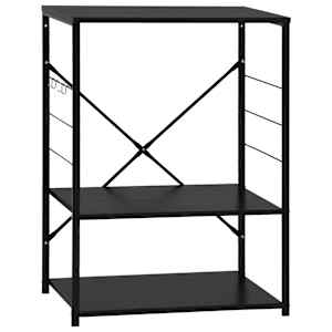 vidaXL mikrolaineahju kapp, must 60x39,6x79,5 cm, tehispuit