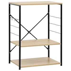 vidaXL mikrolaineahju kapp must, tamm 60x39,6x79,5 cm tehispuit