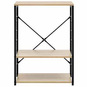 Skříňka na mikrovlnku černá a dub 60 x 39,6 x 79,5 cm kompozit - obrázek 3