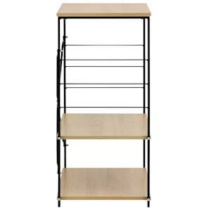 Skříňka na mikrovlnku černá a dub 60 x 39,6 x 79,5 cm kompozit - obrázek 4