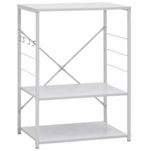 vidaXL mikrolaineahju kapp, valge 60x39,6x79,5 cm, tehispuit