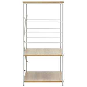Skříňka na mikrovlnku bílá a dub 60 x 39,6 x 79,5 cm kompozit - obrázek 4