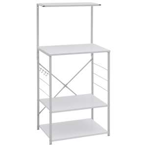 vidaXL mikrolaineahju kapp, valge 60x39,6x123 cm, tehispuit