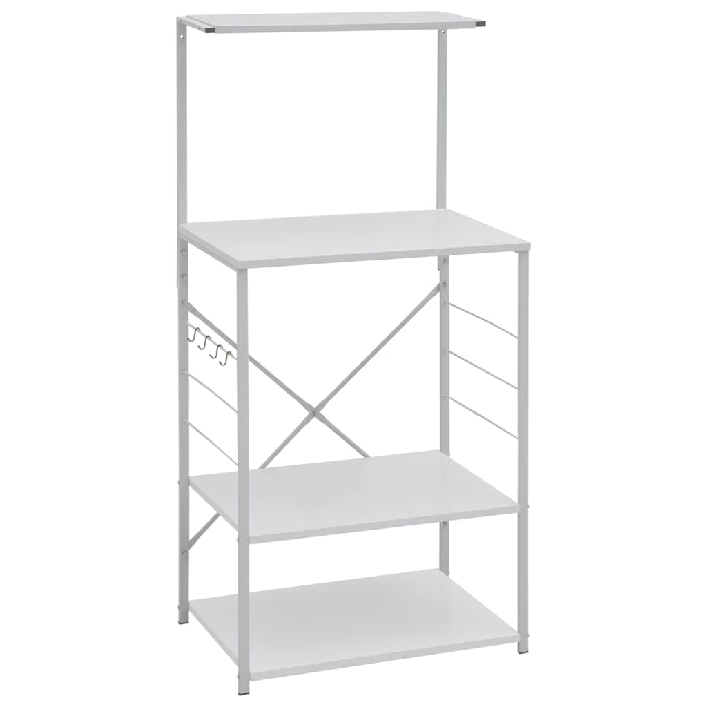vidaXL Skříňka na mikrovlnku bílá 60 x 39,6 x 123 cm kompozitní dřevo