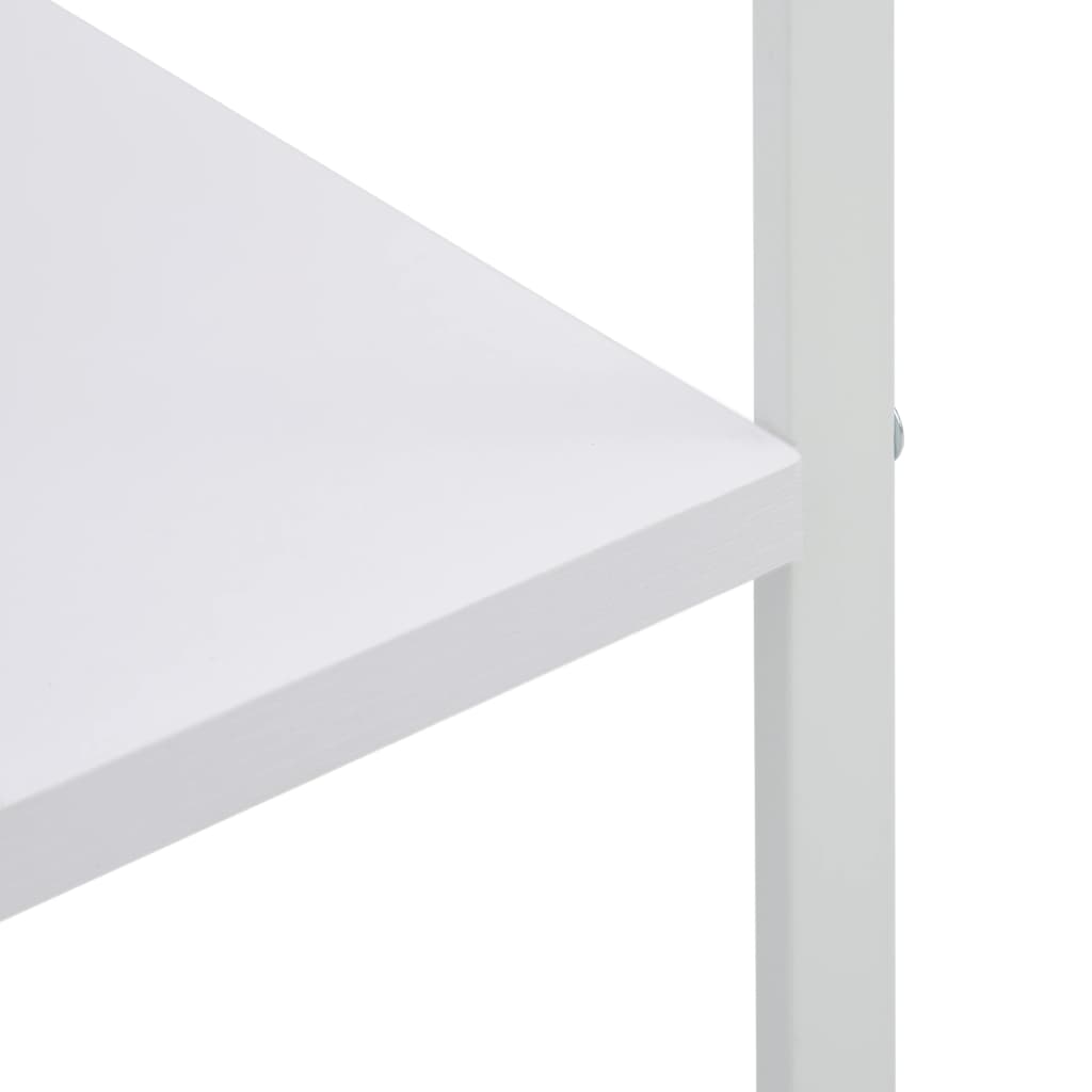 Fehér szerelt fa mikrohullámú szekrény 60x39,6x123 cm 