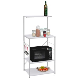 vidaXL mikrolaineahju kapp, valge 60x39,6x123 cm, tehispuit