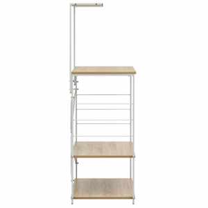 Skříňka na mikrovlnku bílá a dub 60 x 39,6 x 123 cm kompozit - obrázek 4