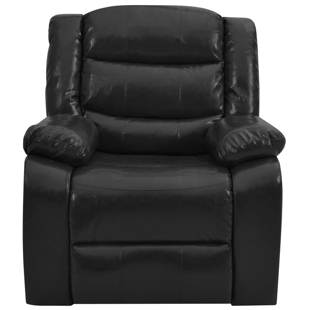 

vidaXL Fauteuil verstelbaar kunstleer zwart