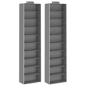 Viseč organizator za omaro 2 kosa z 10 policami blago