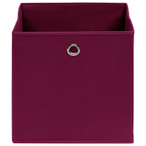 Úložné boxy 10 ks tmavě červené 32 x 32 x 32 cm textil - obrázek 3