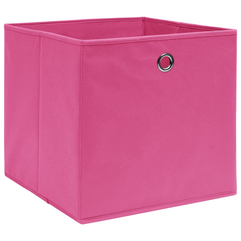 vidaXL Opbergboxen 4 st 32x32x32 cm stof roze