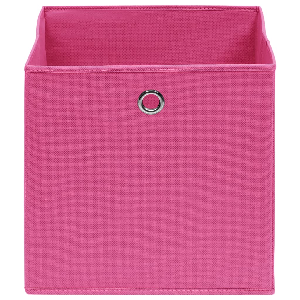  Úložné boxy 10 ks, ružové 32x32x32 cm, látka