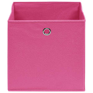 Úložné boxy 10 ks růžové 32 x 32 x 32 cm textil - obrázek 3